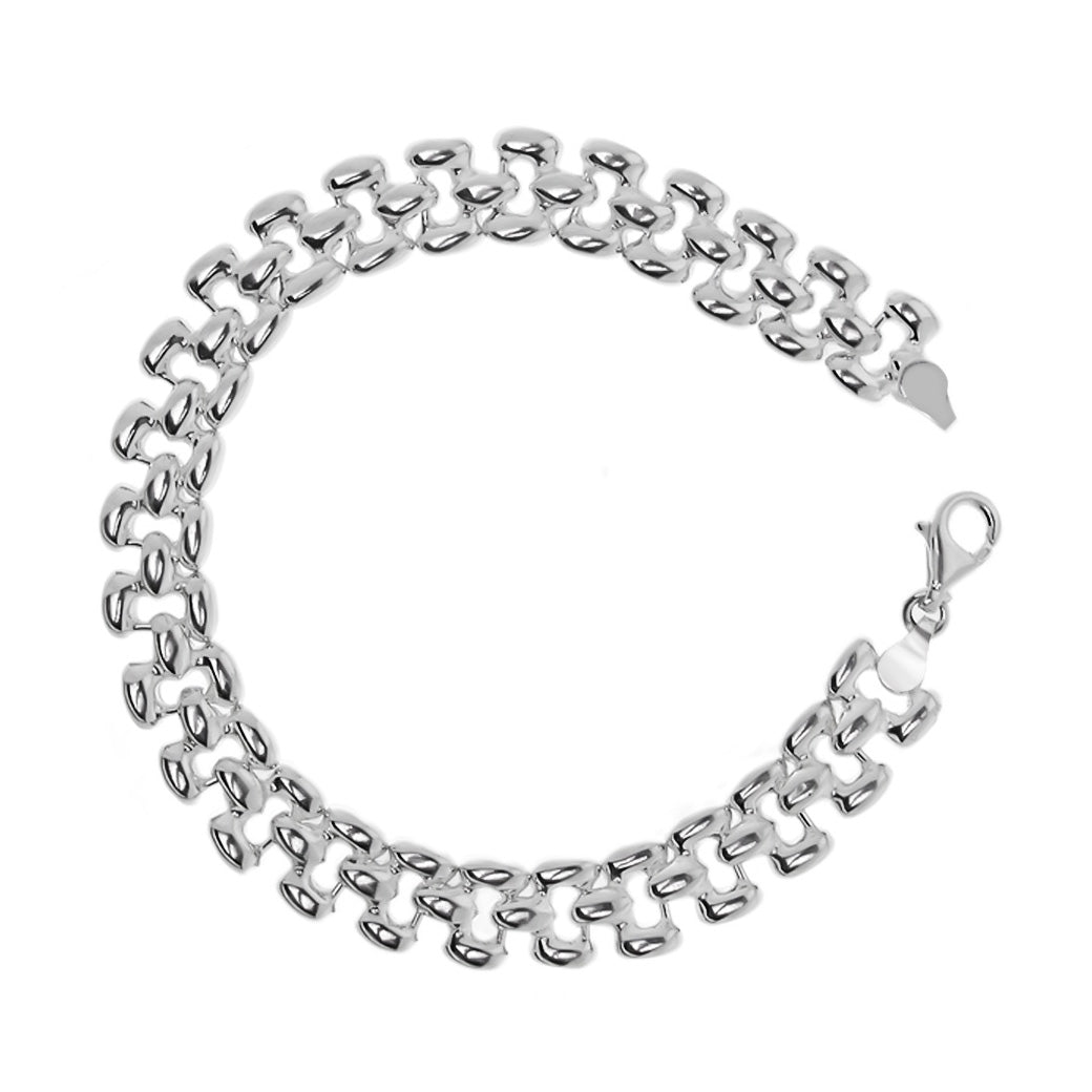 Bransoletka szeroka z łączonymi ogniwami