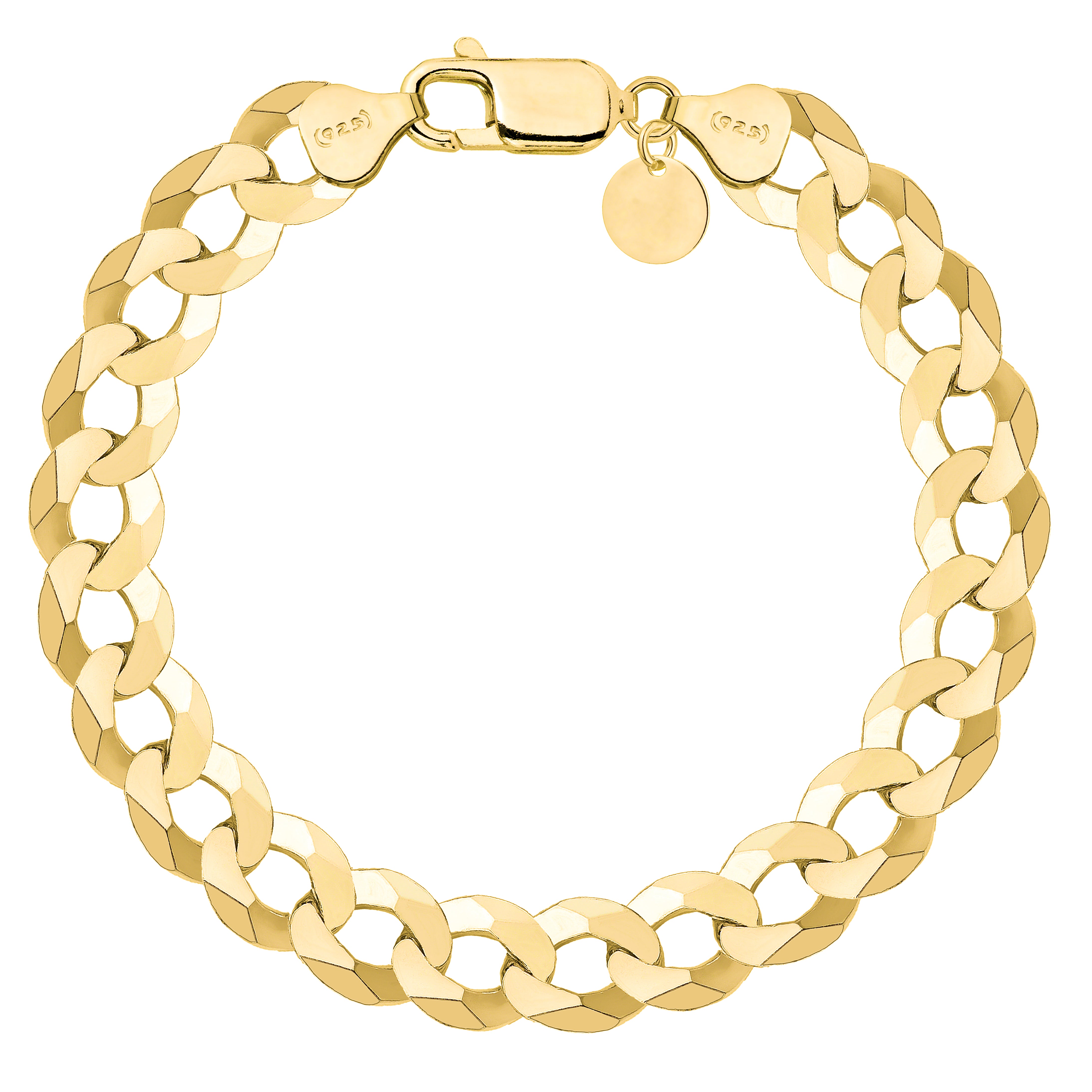 BRANSOLETKA POZŁACANA SREBRNA PANCERKA 12,5MM PR. 925 585