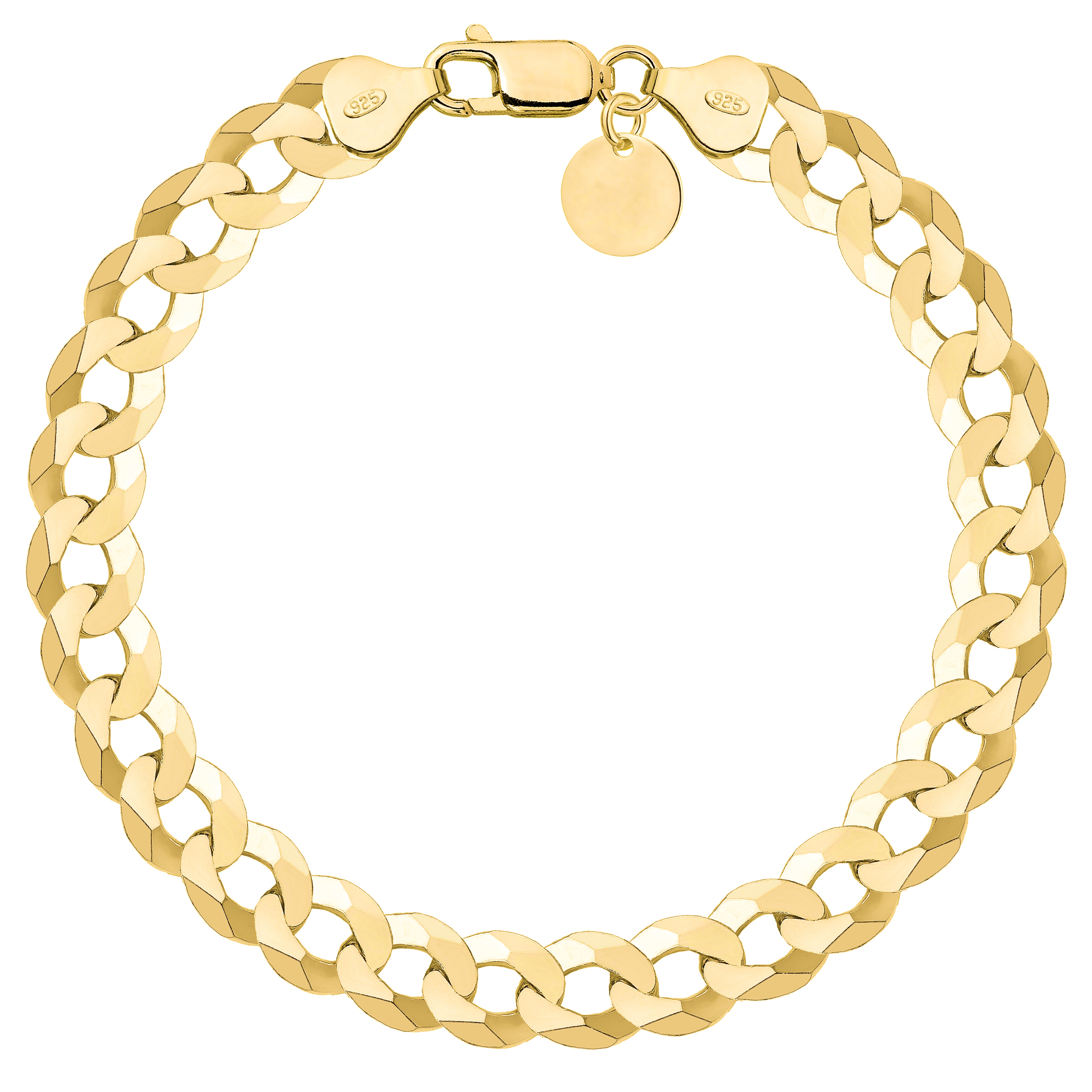 BRANSOLETKA POZŁACANA SREBRNA PANCERKA 8,5MM PR. 925 585