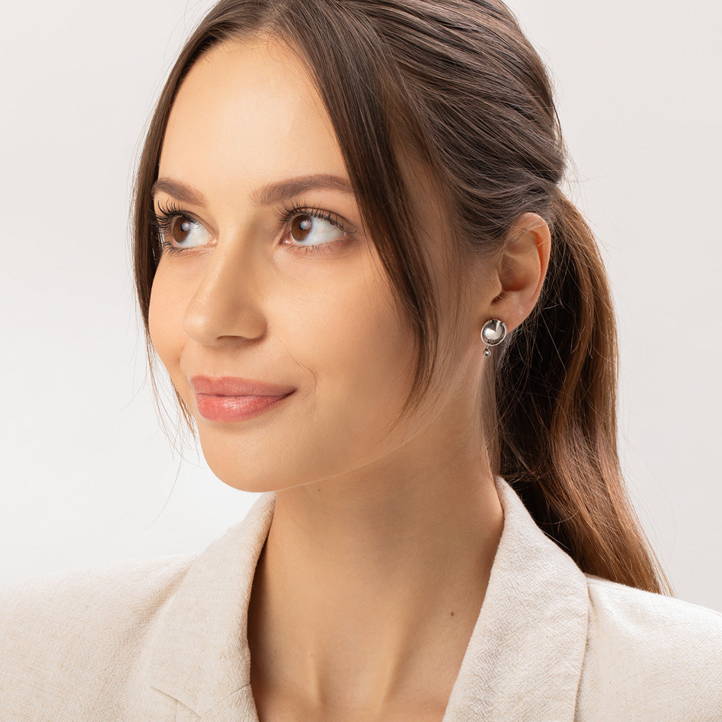 Kolczyki stożki oksydowane Enigma