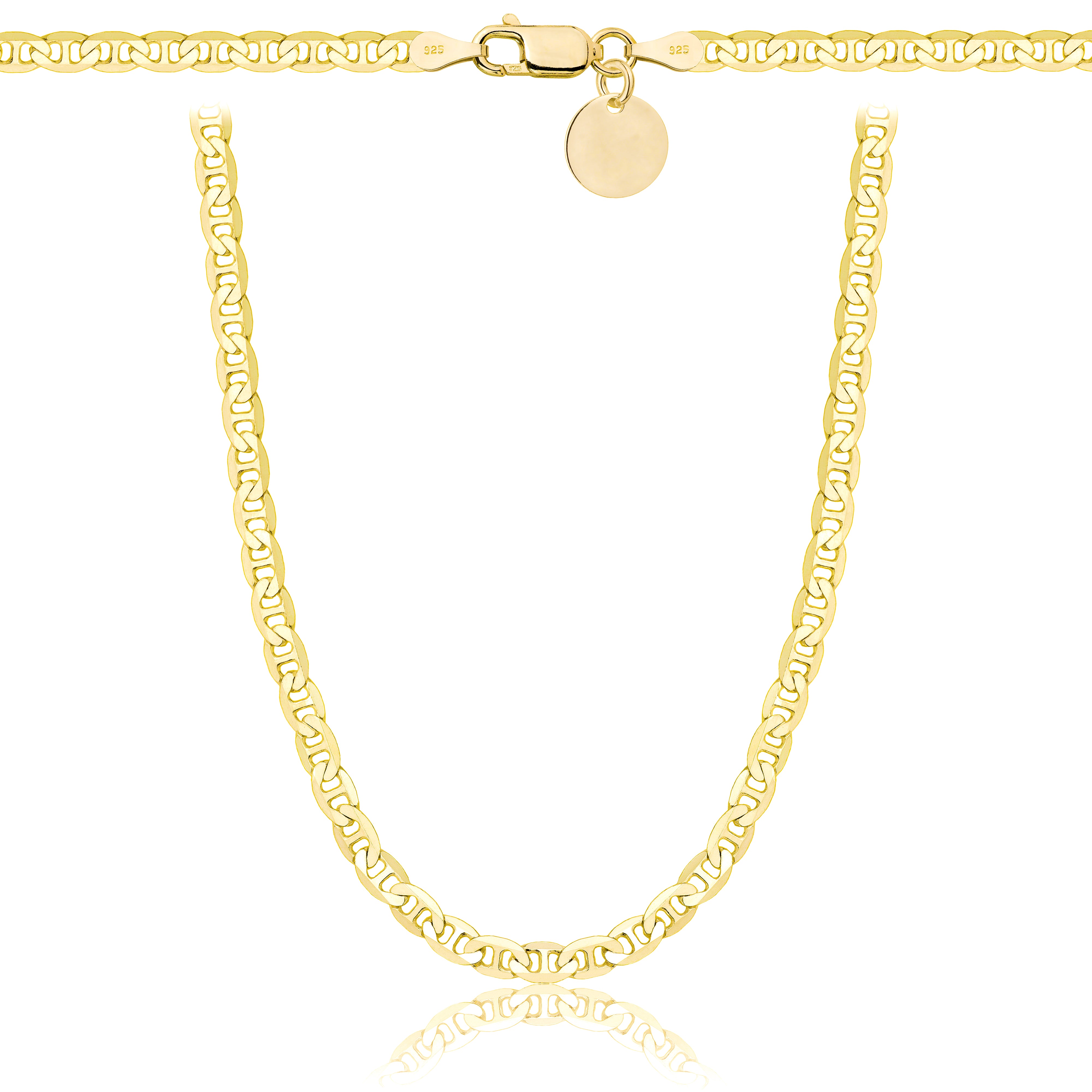 ŁAŃCUSZEK POZŁACANY SREBRNY GUCCI 3,5MM PR. 925 585