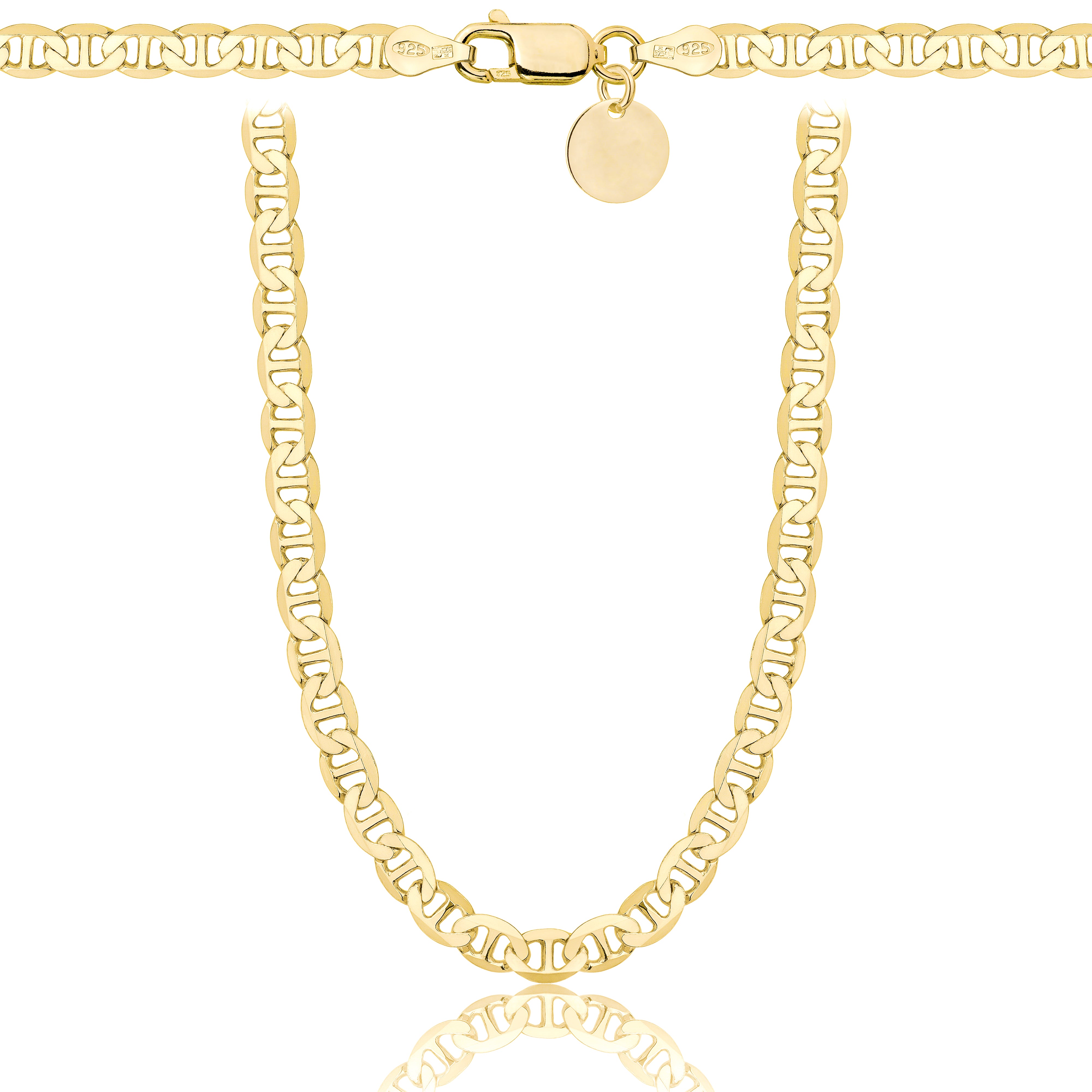 ŁAŃCUSZEK POZŁACANY SREBRNY GUCCI 4,5MM PR. 925 585