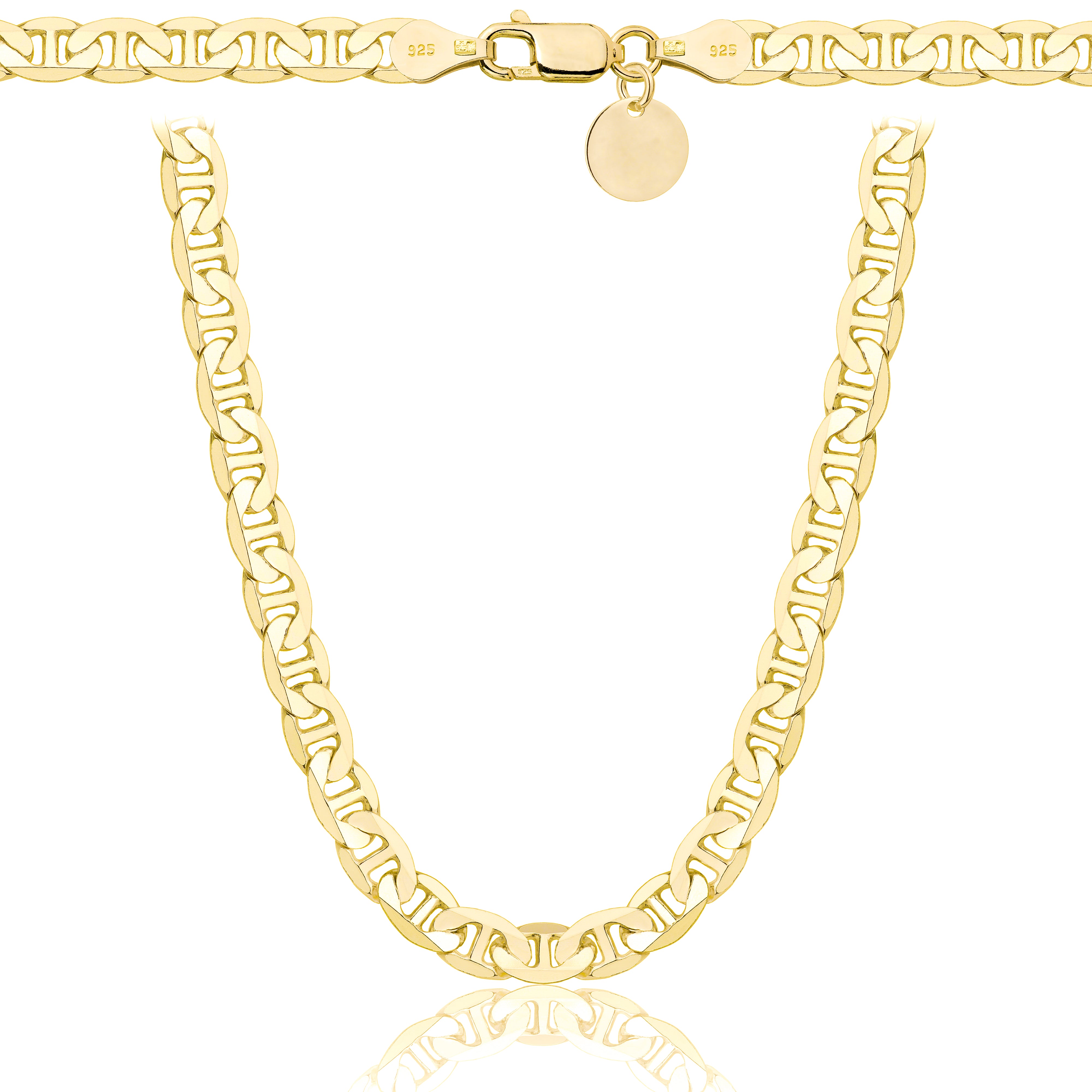 ŁAŃCUSZEK POZŁACANY SREBRNY GUCCI 5,5MM PR. 925 585