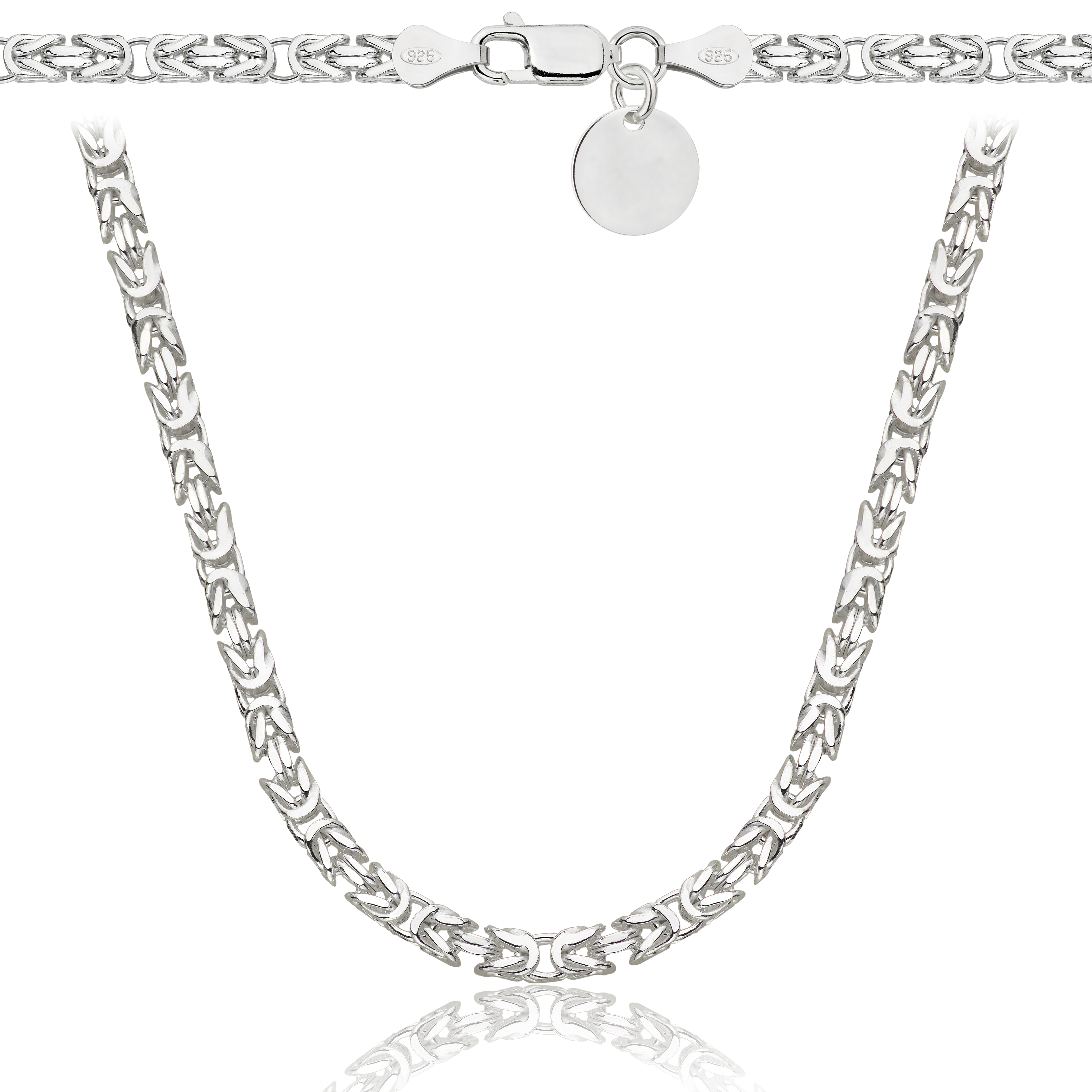 ŁAŃCUSZEK SREBRNY KRÓLEWSKI 3MM PR. 925