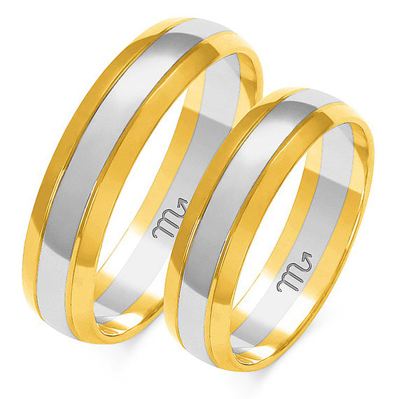 Obrączki z żółtego i białego złota