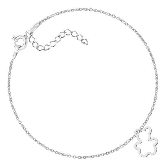 Srebrna bransoletka celebrytka miś