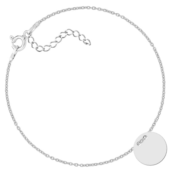 Srebrna bransoletka celebrytka z monetką