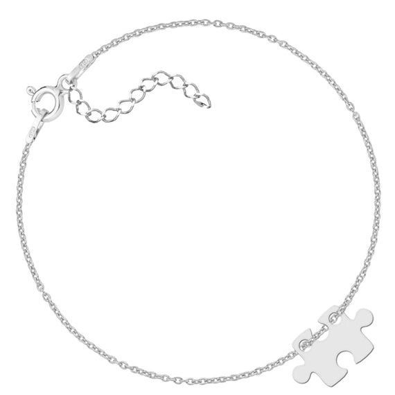 Srebrna bransoletka celebrytka puzzel