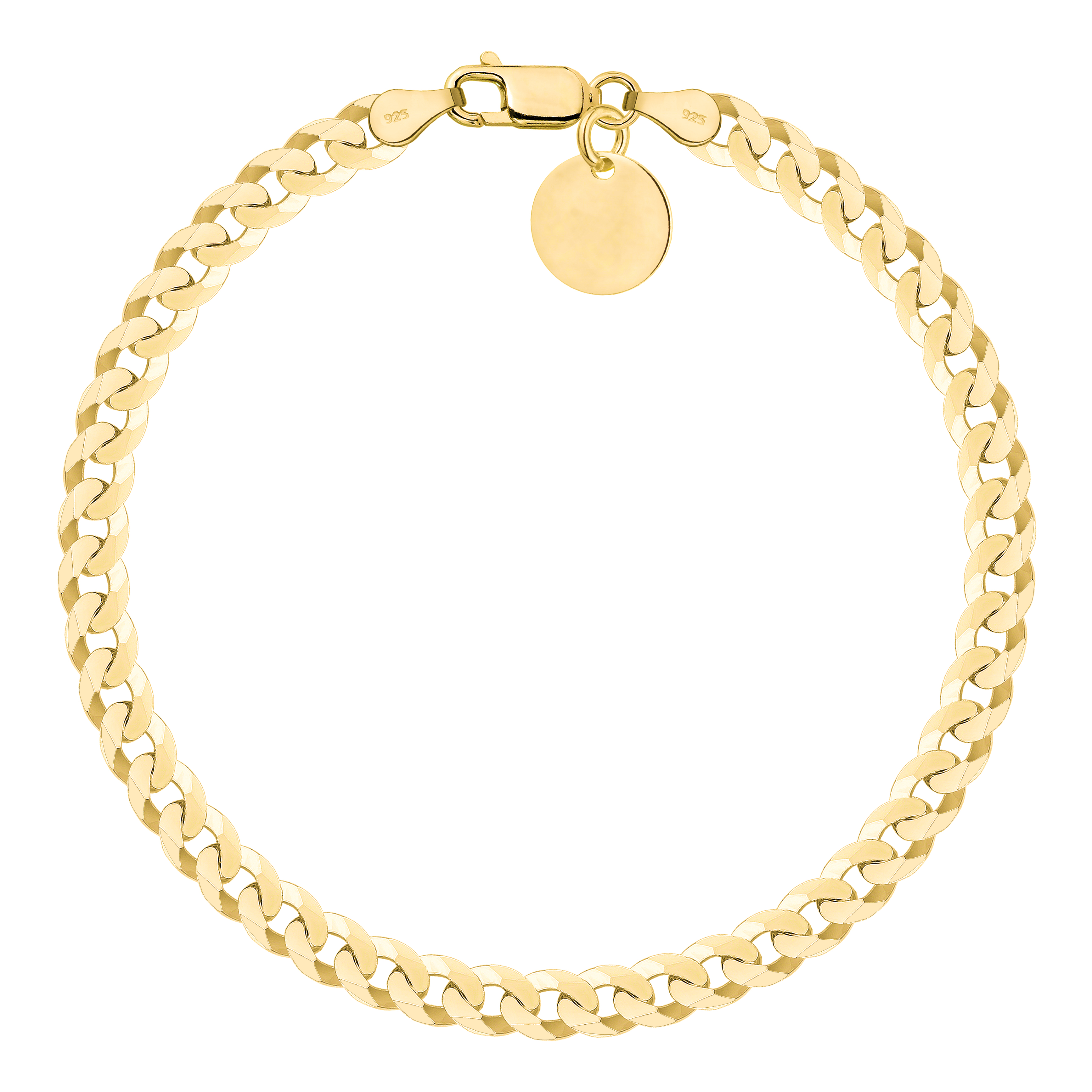 BRANSOLETKA POZŁACANA SREBRNA PANCERKA 5MM PR. 925 585