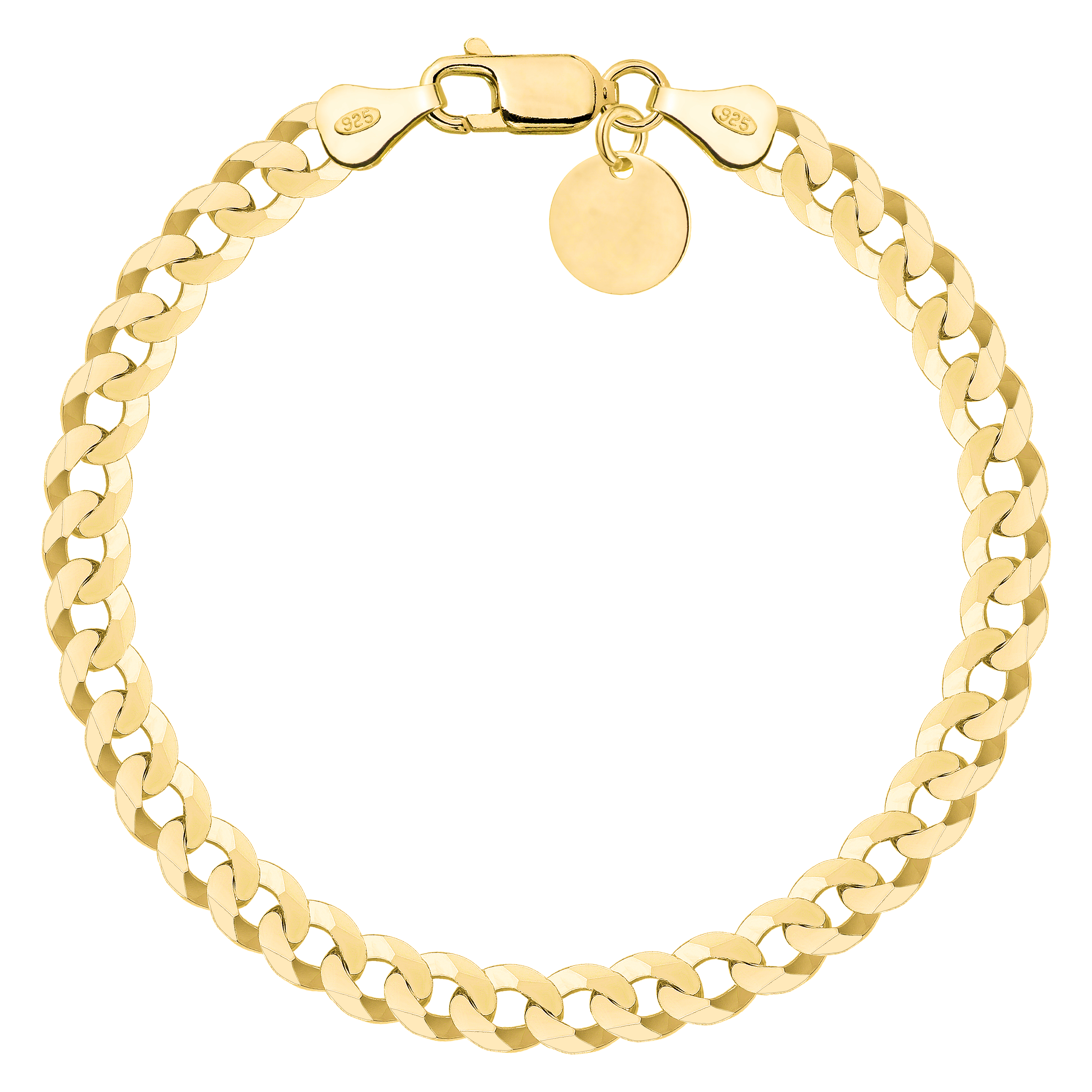 BRANSOLETKA POZŁACANA SREBRNA PANCERKA 6,5MM PR. 925 585