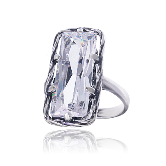 Pierścionek cyrkonia 20x8mm