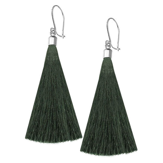 Chwosty jedwabne butelkowa zieleń