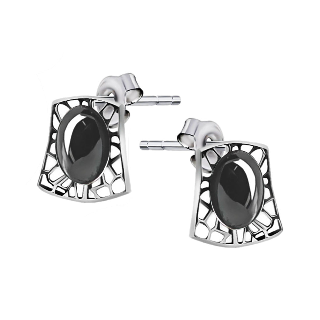 Ażurowe kolczyki w stylu retro z krzemem Klasyczna Pola