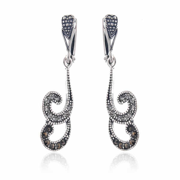 Kolczyki wiszące z markazytami