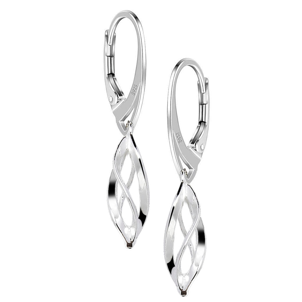 Kolczyki spirale na zamku angielskim