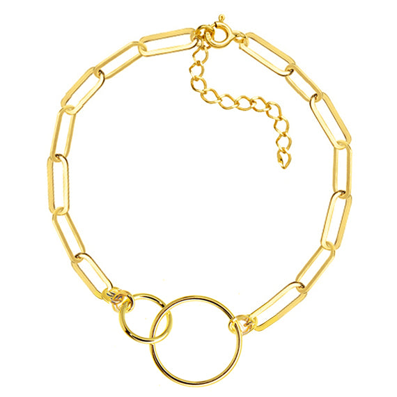 Bransoletka z szerokimi ogniwami kółka