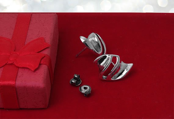 Kolczyki asymetryczne oksydowane