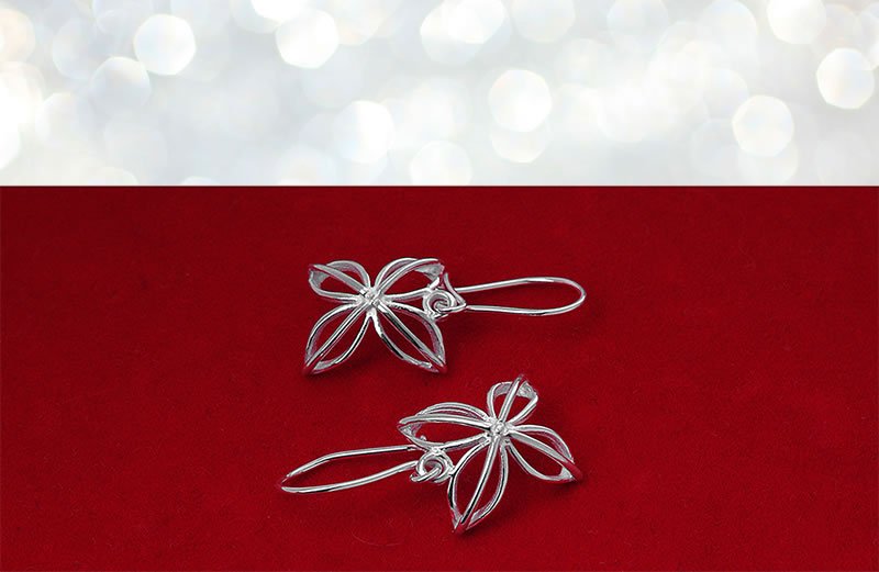 Kolczyki ażurowe kwiaty