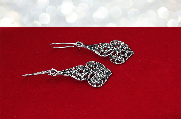 Kolczyki wiszące ażurowe