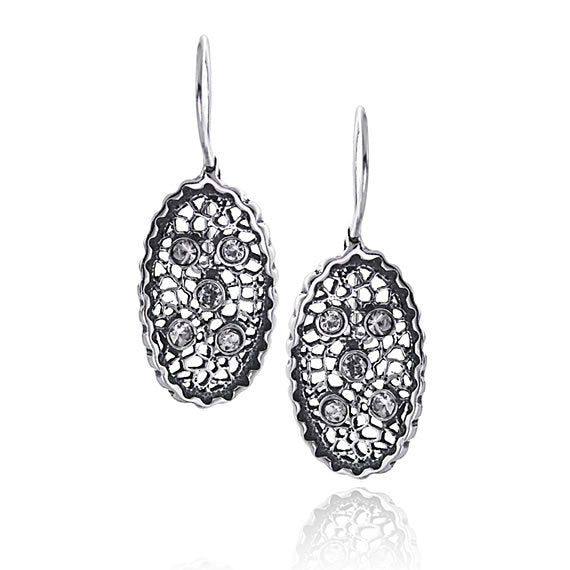 Kolczyki siatka z kamieniami