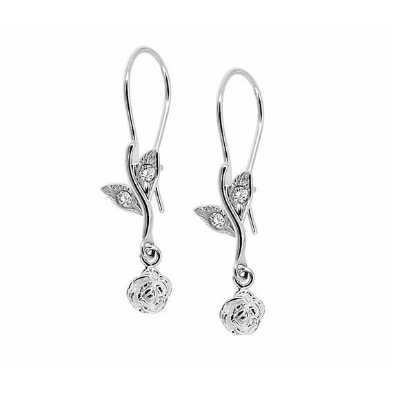 Kolczyki z różanym motywem