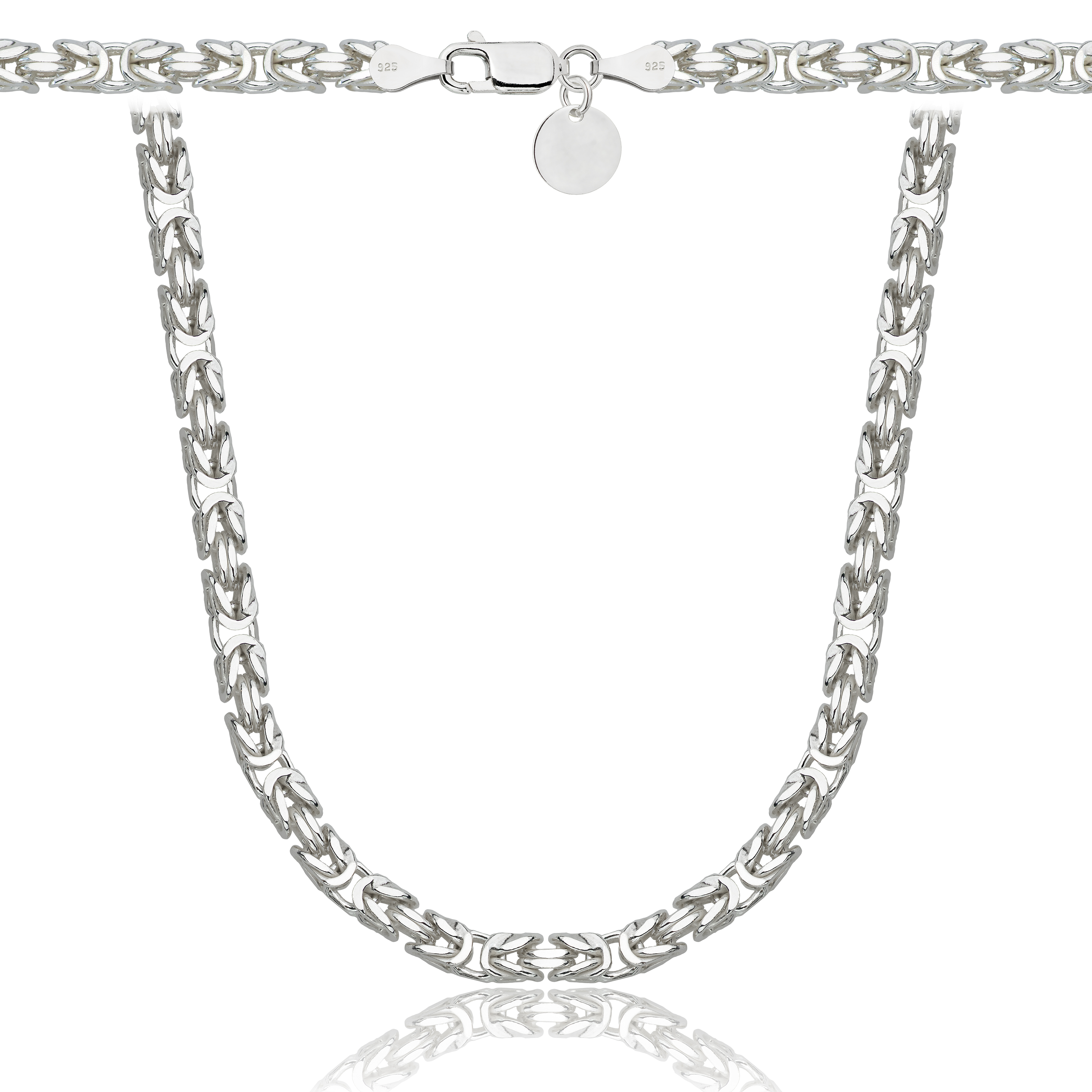 ŁAŃCUSZEK SREBRNY KRÓLEWSKI 4MM PR. 925