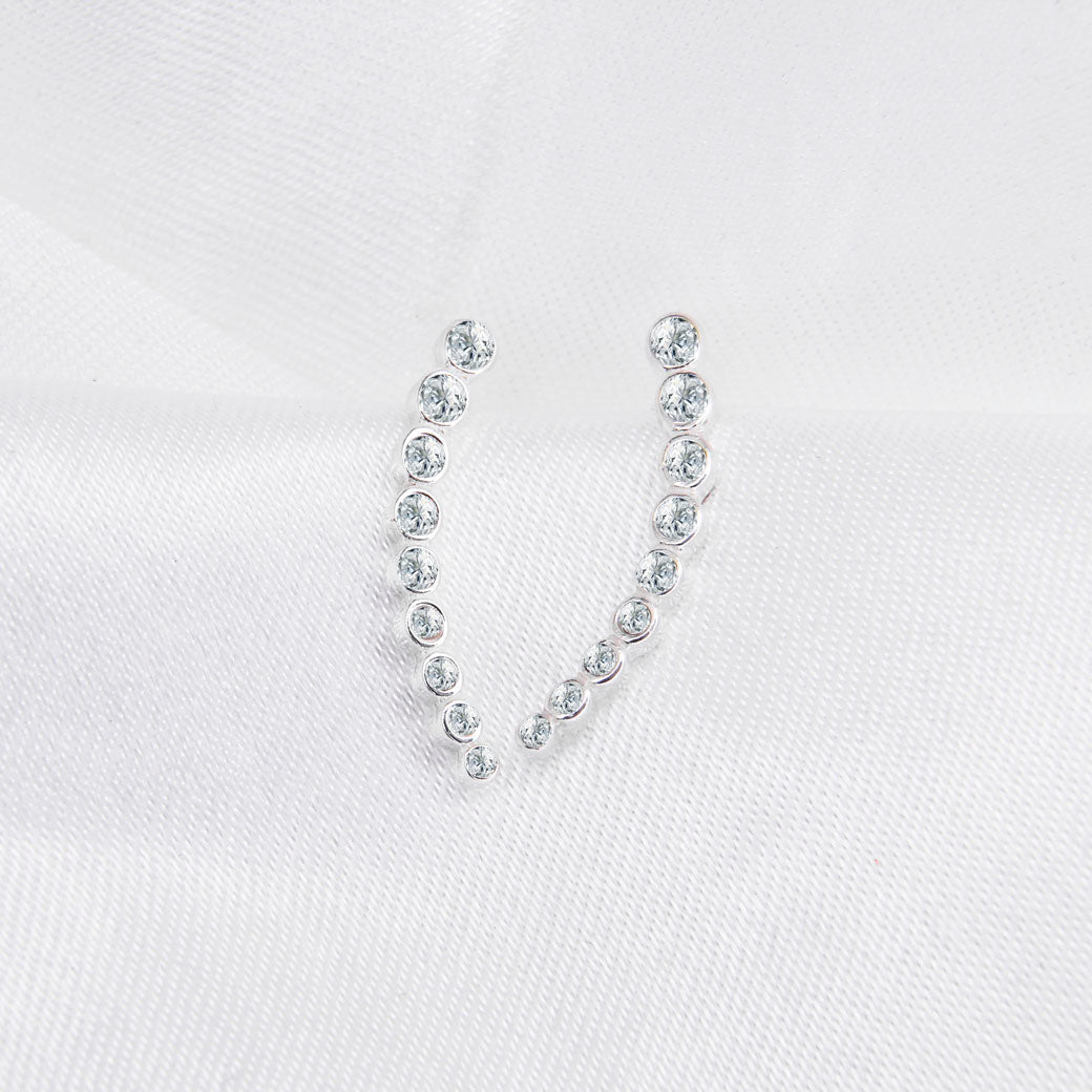 Długie nausznice krople z cyrkoniami