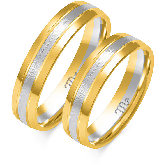 Obrączki z żółtego i białego złota