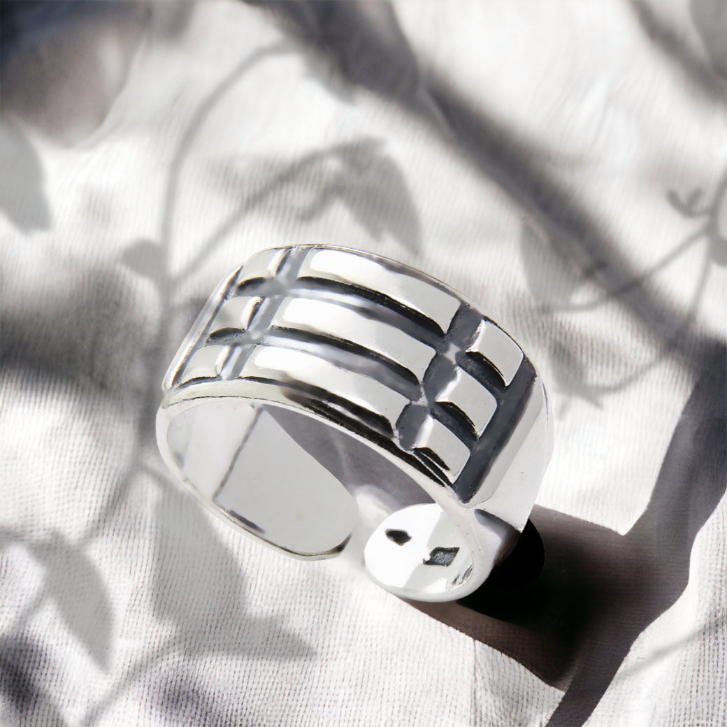 SREBRNY PIERŚCIEŃ ATLANTÓW AMULET PIERŚCIONEK 925