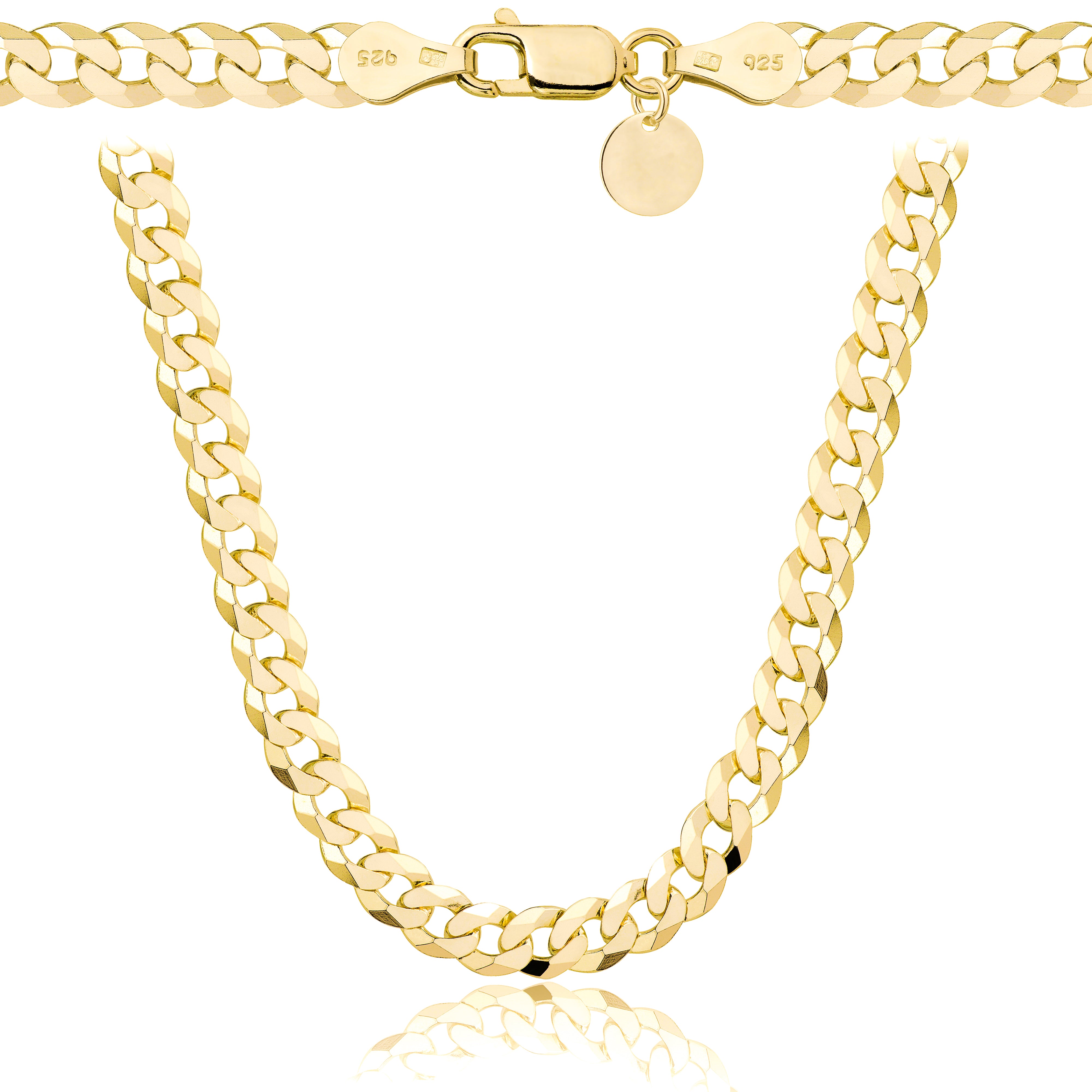 ŁAŃCUSZEK POZŁACANY SREBRNY PANCERKA 5,6MM PR. 925 585