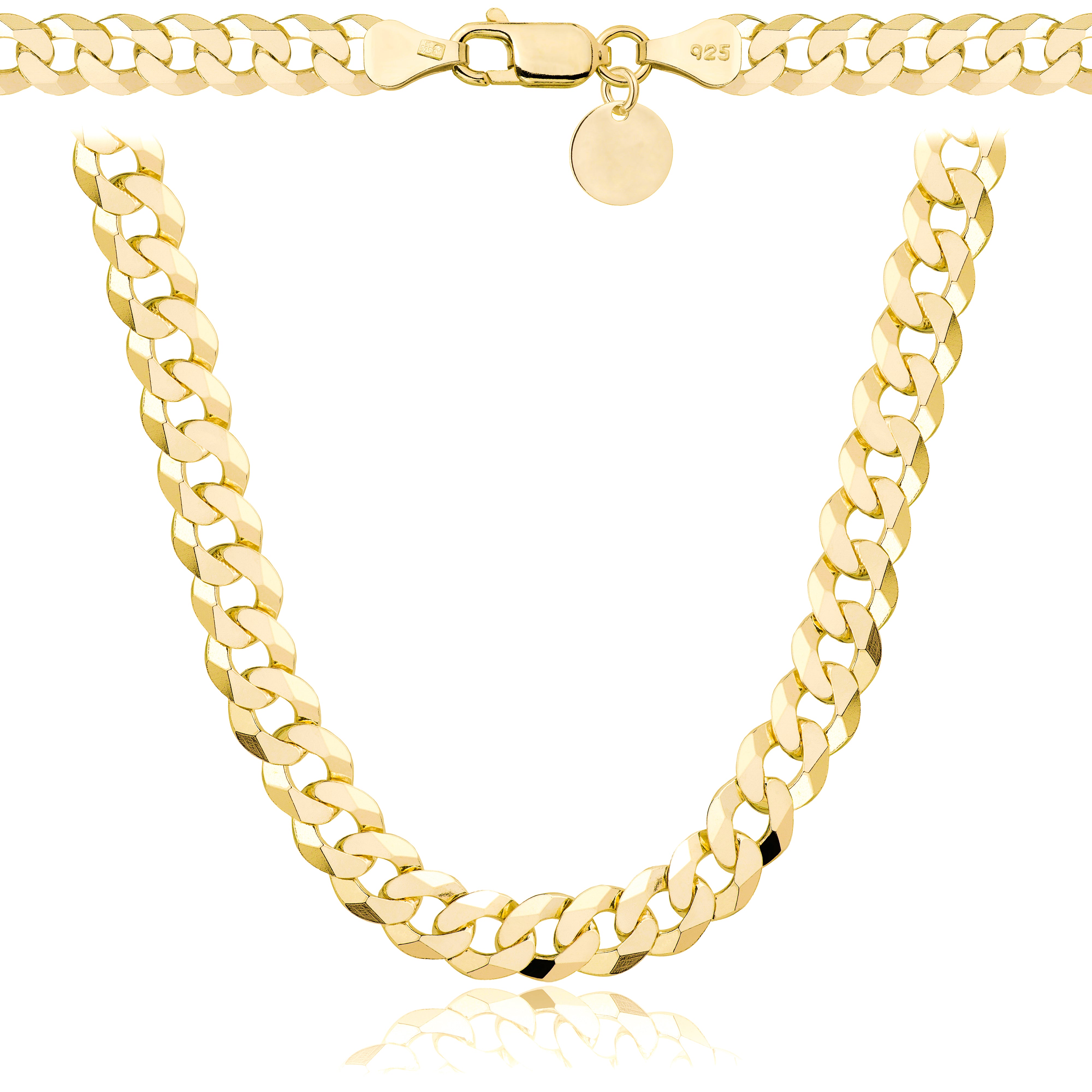 ŁAŃCUSZEK POZŁACANY SREBRNY PANCERKA 6,5MM PR. 925 585