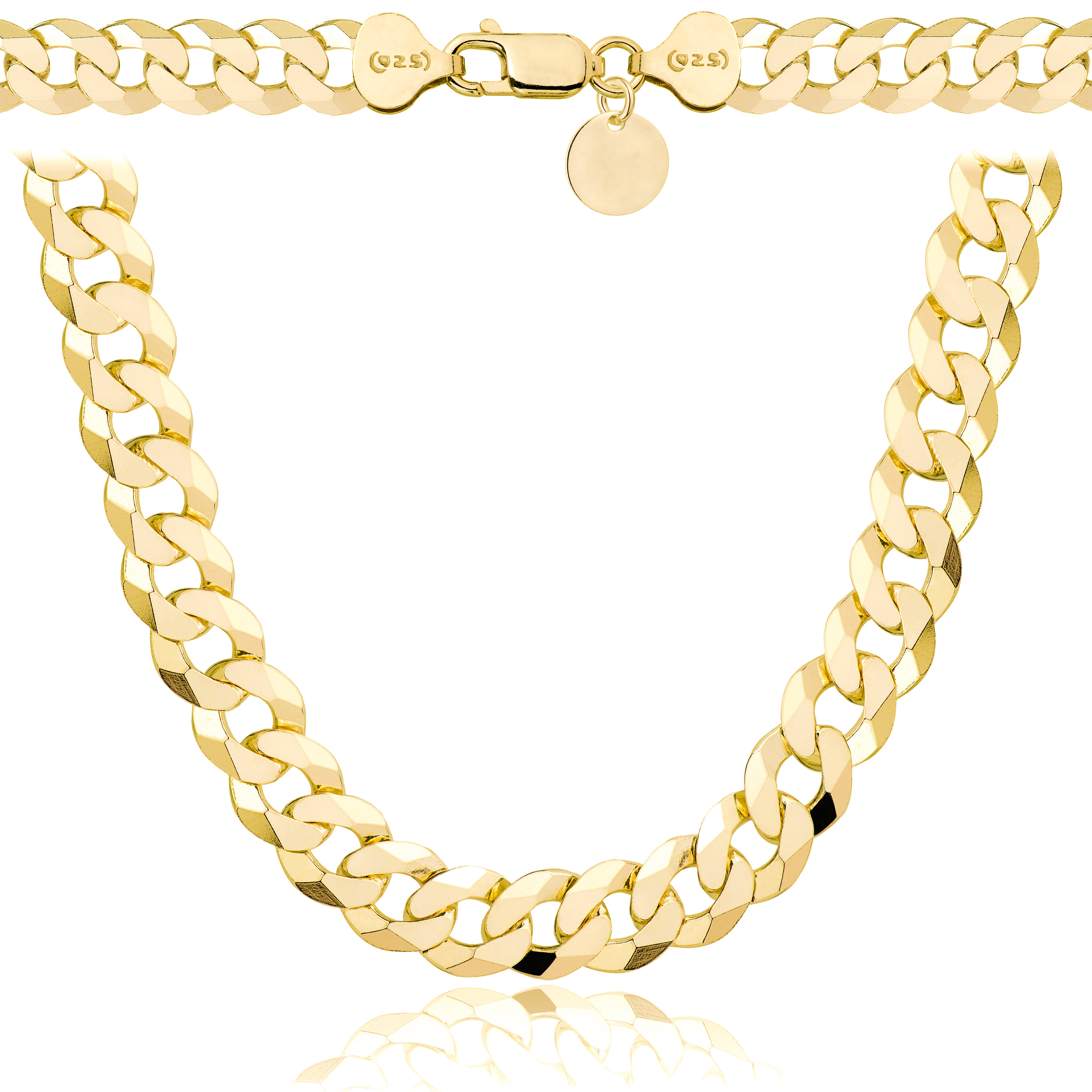 ŁAŃCUSZEK POZŁACANY SREBRNY PANCERKA 7,5MM PR. 925 585