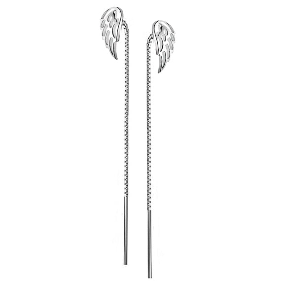 Kolczyki przekładane przeciągane skrzydła