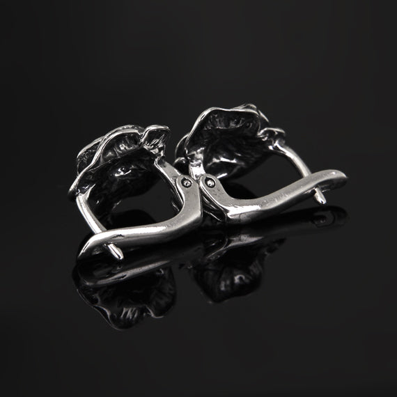 Kolczyki róże zapięcie angielskie