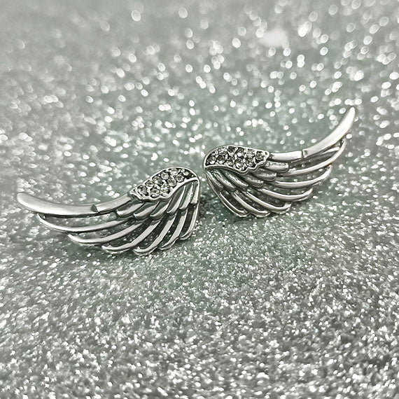 Nausznice skrzydła z cyrkoniami