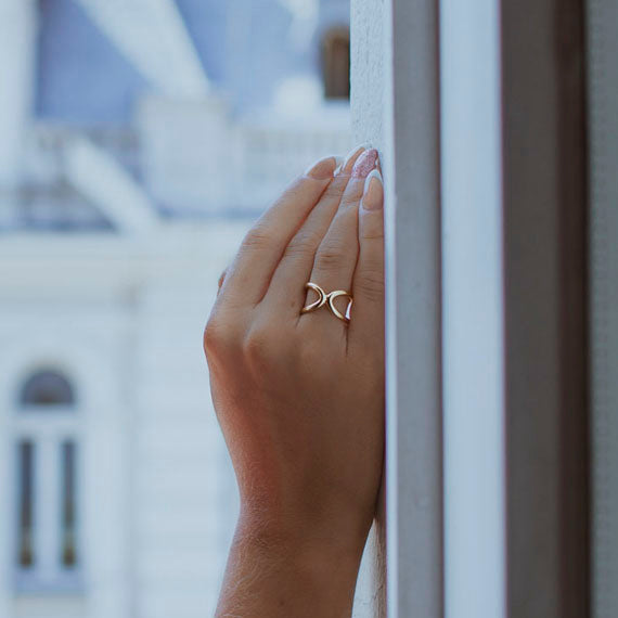 Pierścionek złoty X