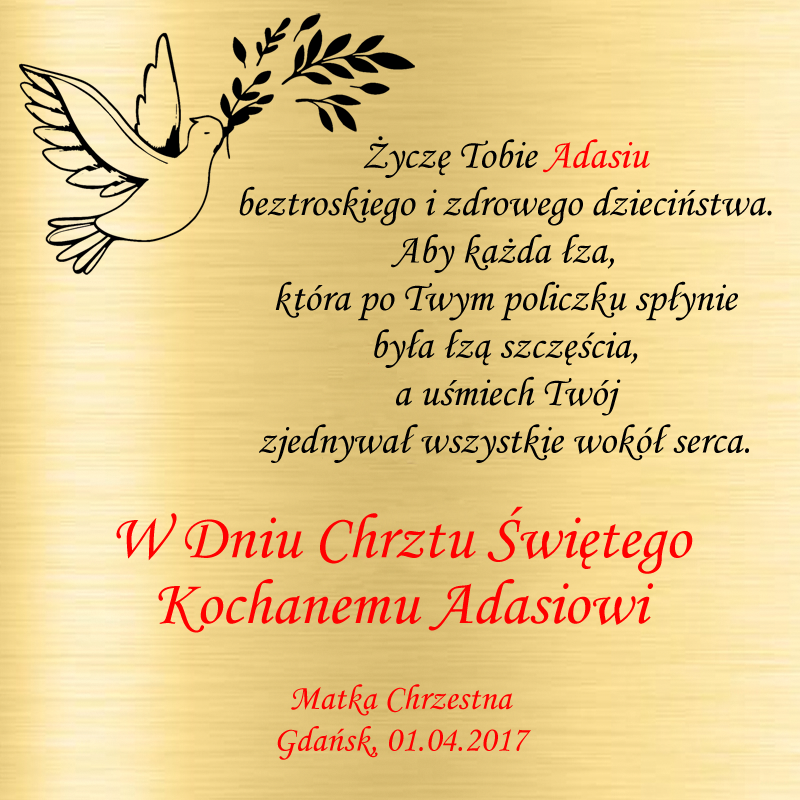 Łyżeczka srebrna Pamiątka Chrztu/Narodzin