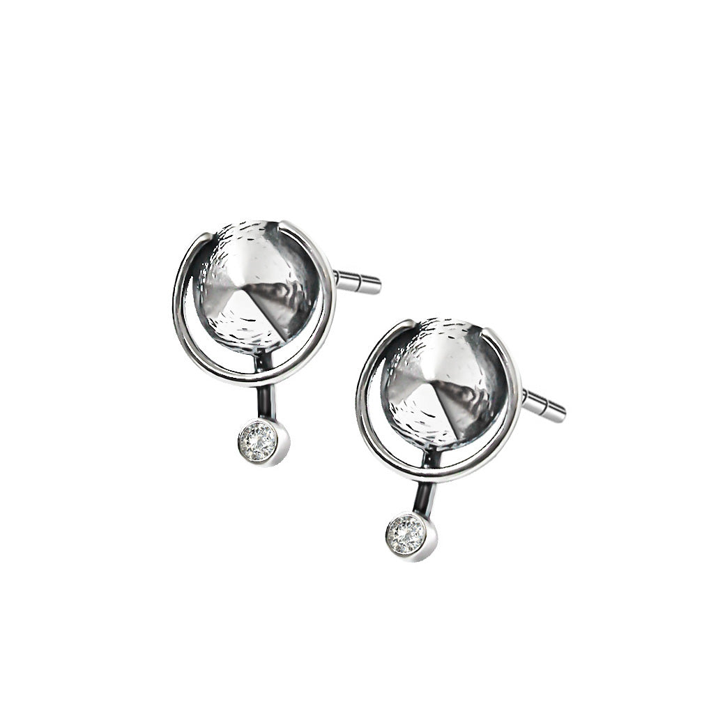 Kolczyki stożki oksydowane Enigma