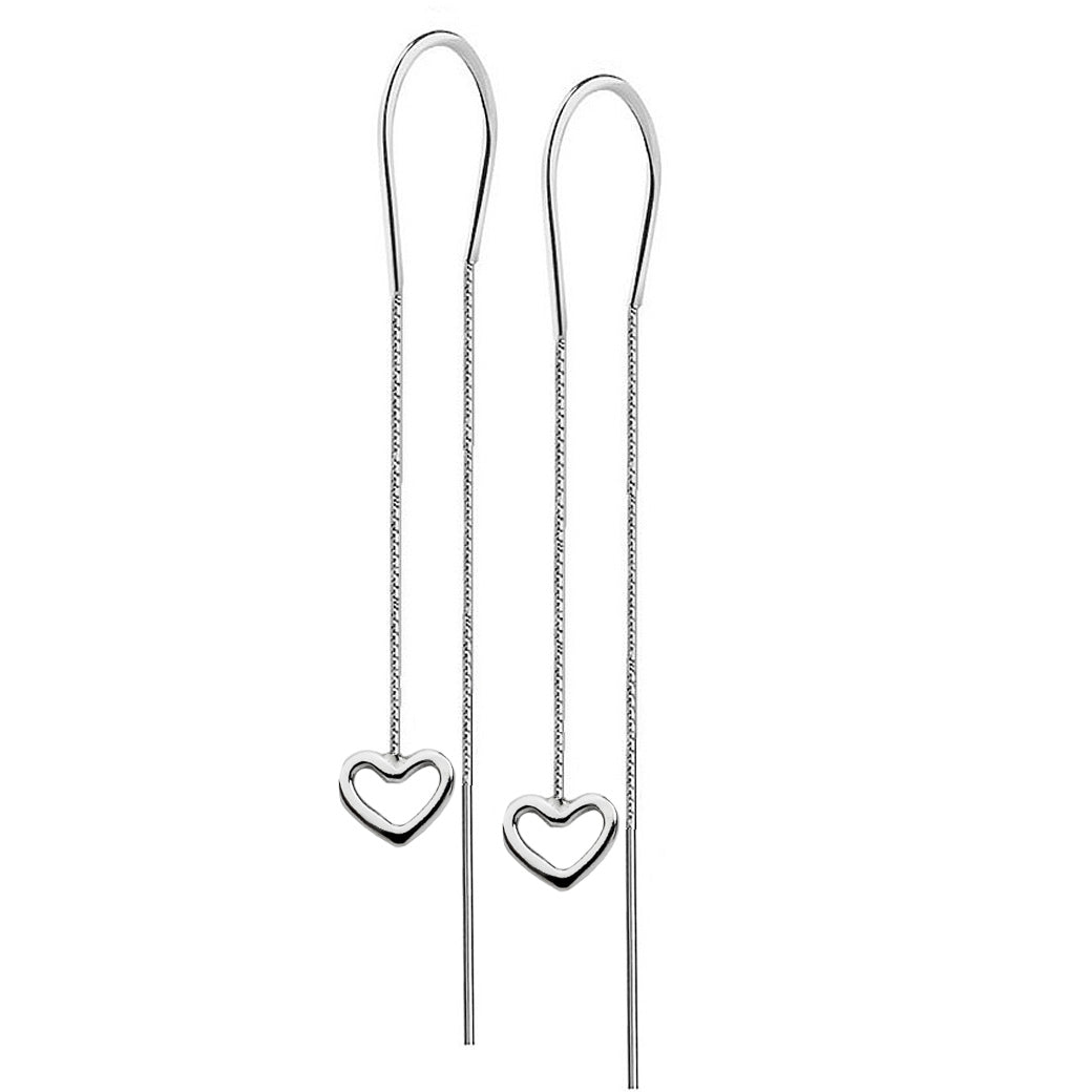Kolczyki przekładane podwójne serca