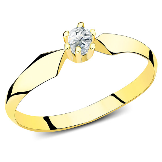 Zaręczynowy pierścionek z kamieniem 3mm