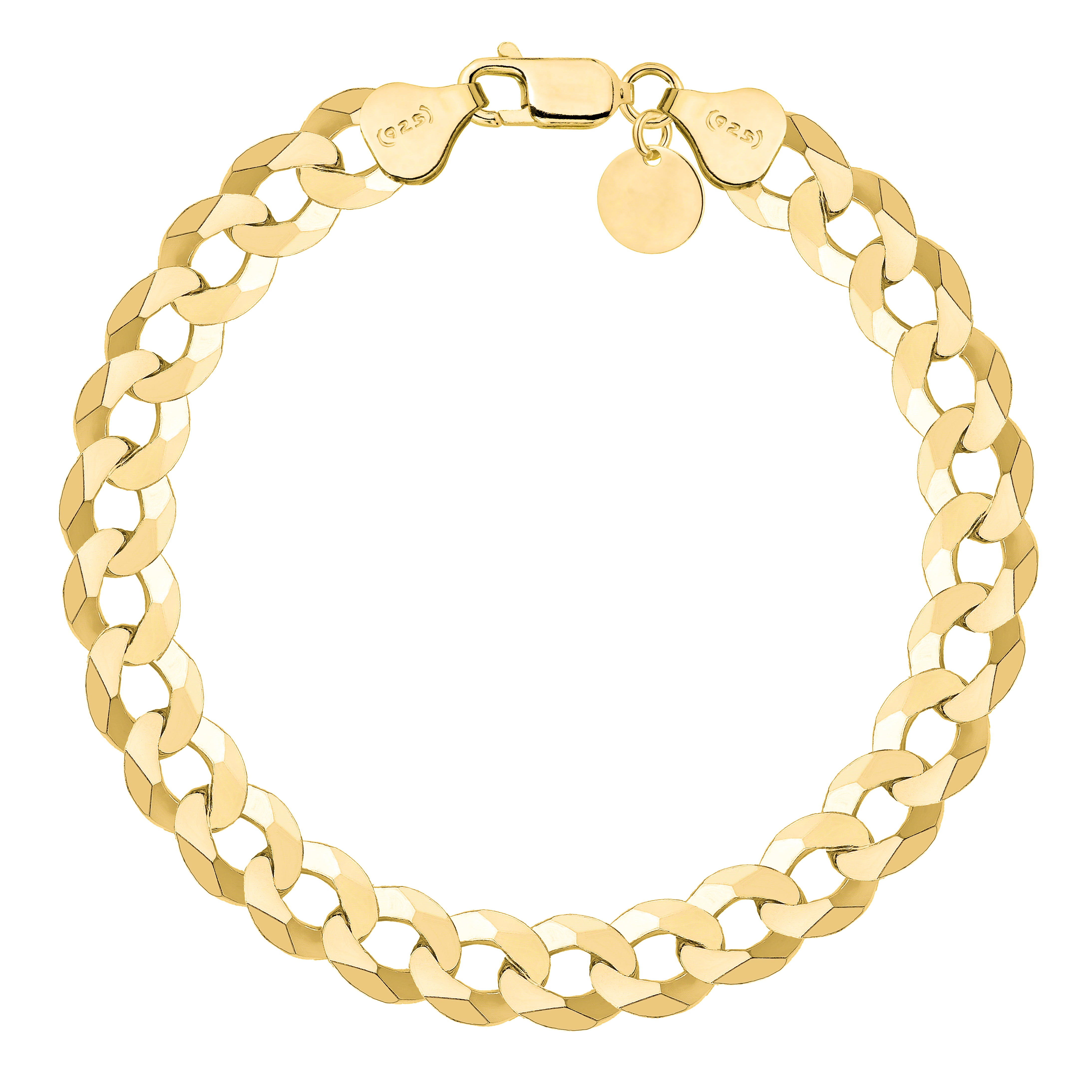 BRANSOLETKA POZŁACANA SREBRNA PANCERKA 9,3MM PR. 925 585