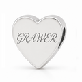 Charms srebrne serce bez graweru – widok frontu