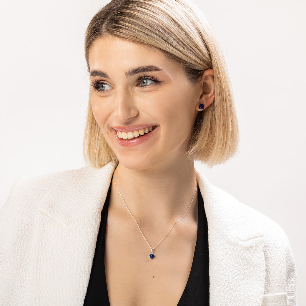 Wisiorek okrągły z turkusem Aurelia