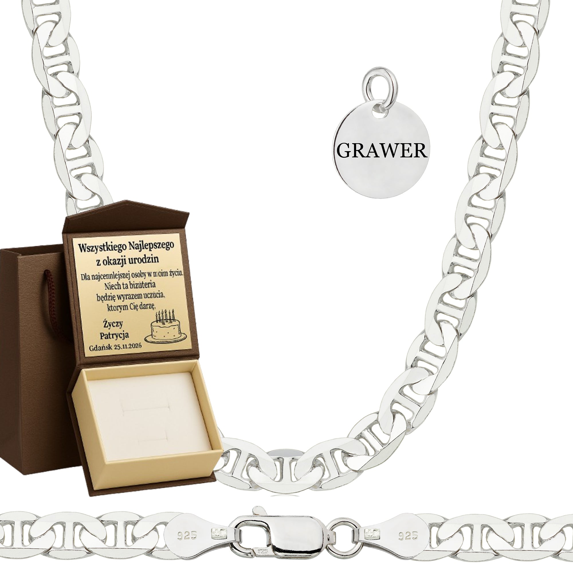 ŁAŃCUSZEK SREBRNY GUCCI 5,5MM PR. 925