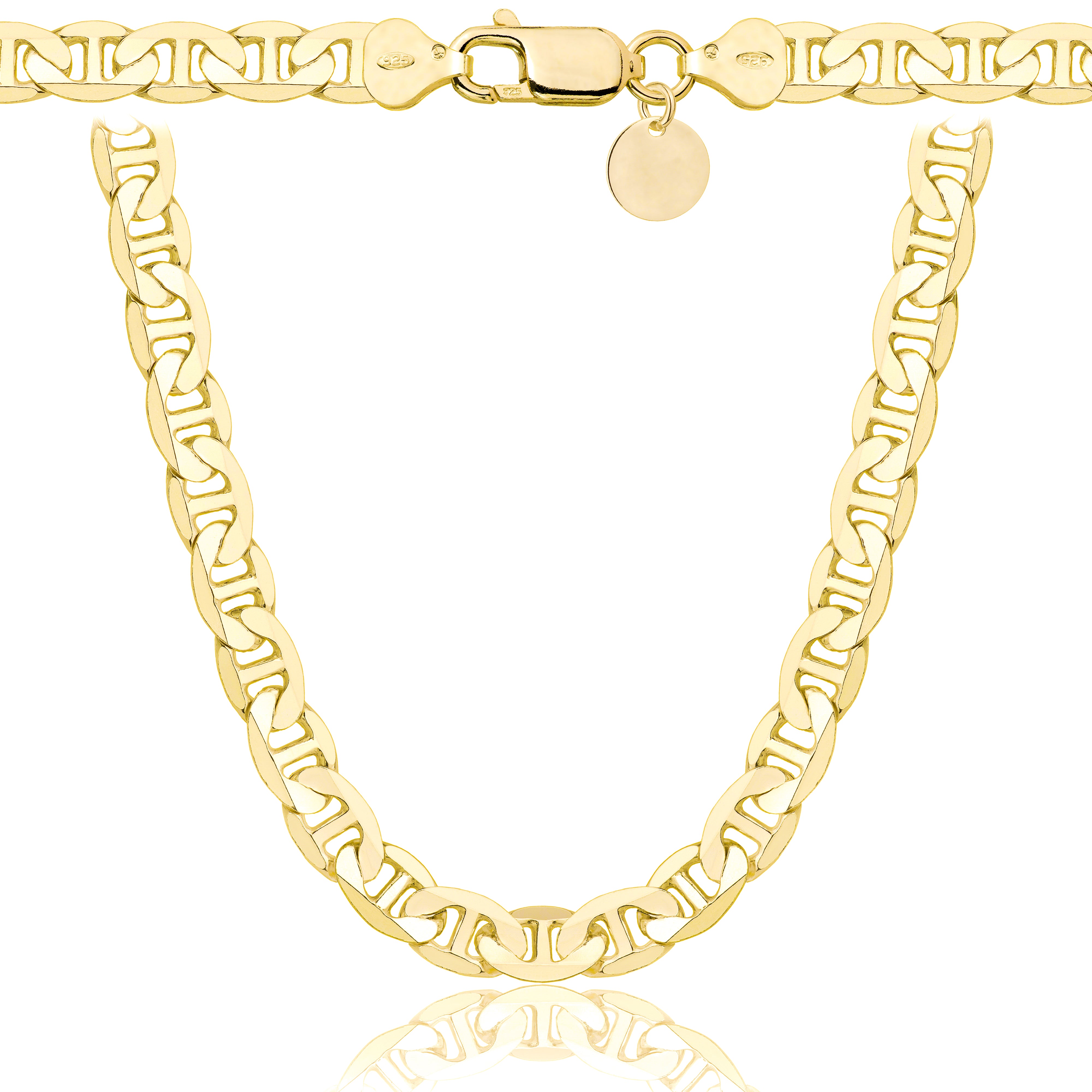 ŁAŃCUSZEK POZŁACANY SREBRNY GUCCI 6,5MM PR. 925 585