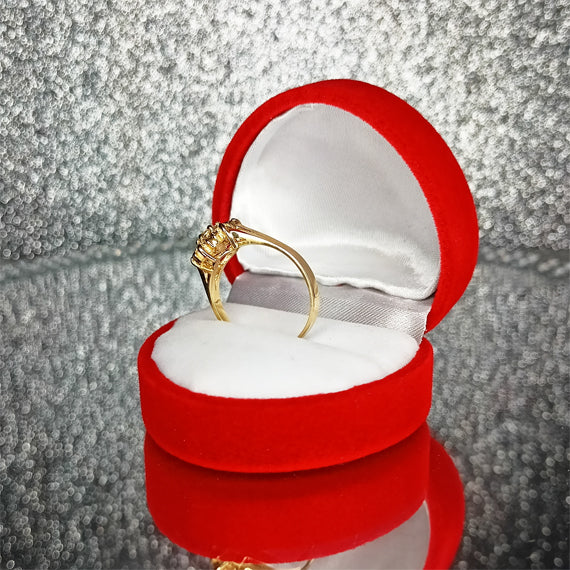 Złoty pierścionek duży kwiat 333