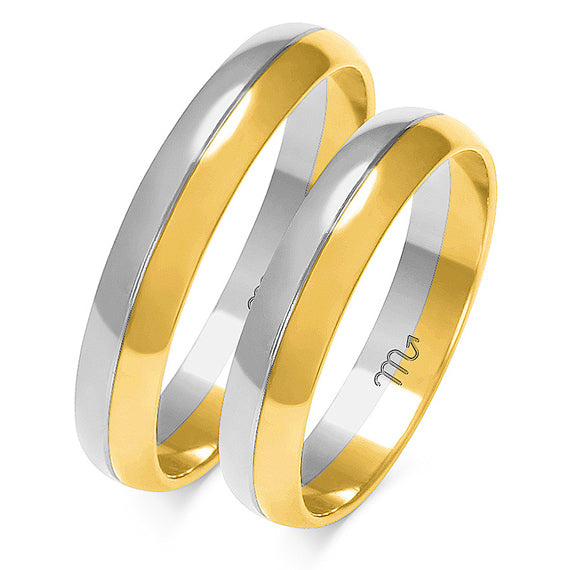 Obrączki z żółtego i białego złota