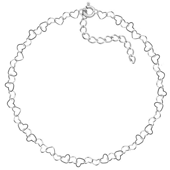 Bransoletka na nogę/kostkę serca