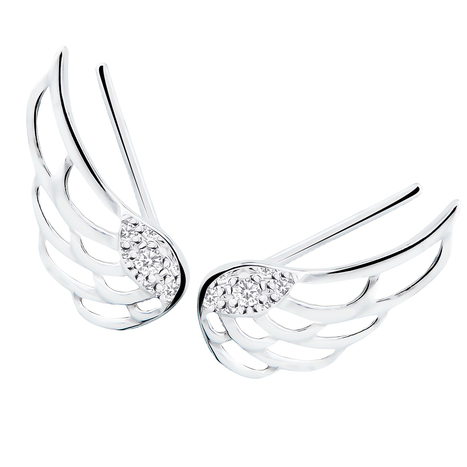 Nausznice skrzydła z cyrkoniami