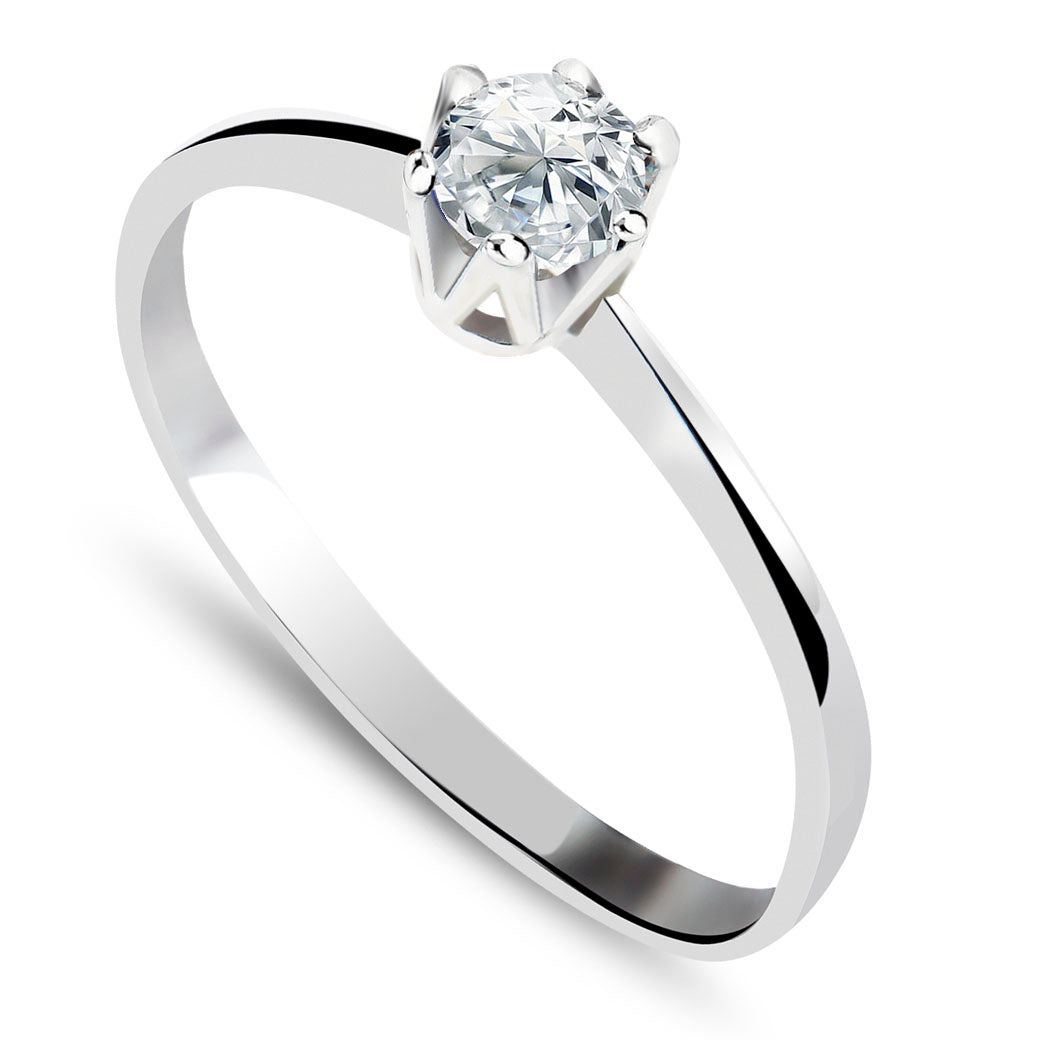 Pierścionek z cyrkonią 4mm